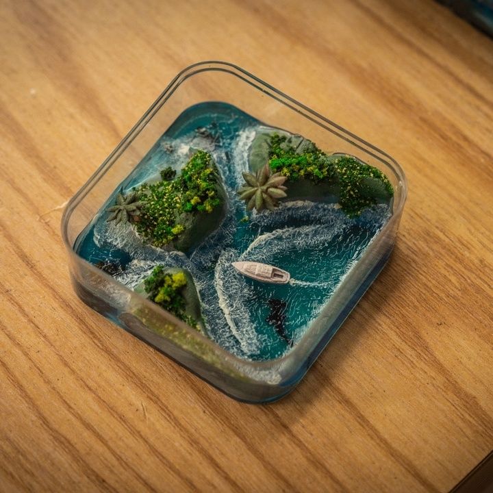 Resin Art Ideas - 손으로 만든 파로 제도 미니어처, 수집가의