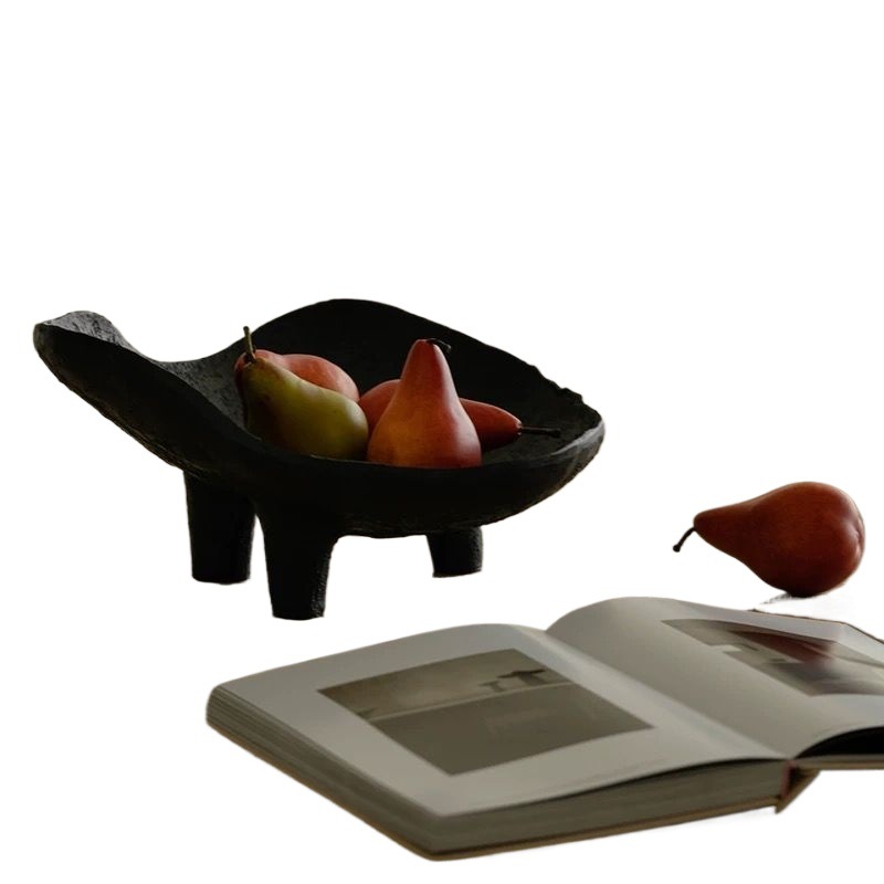 Resin Art Wooden Tray - 블랙 과일 접시 레진 수납 트레이
