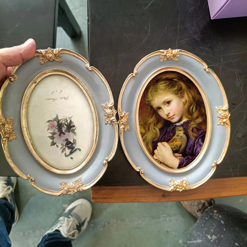 Resin Art Ideas - 유럽 스타일 타원형 빈티지 레진 사진