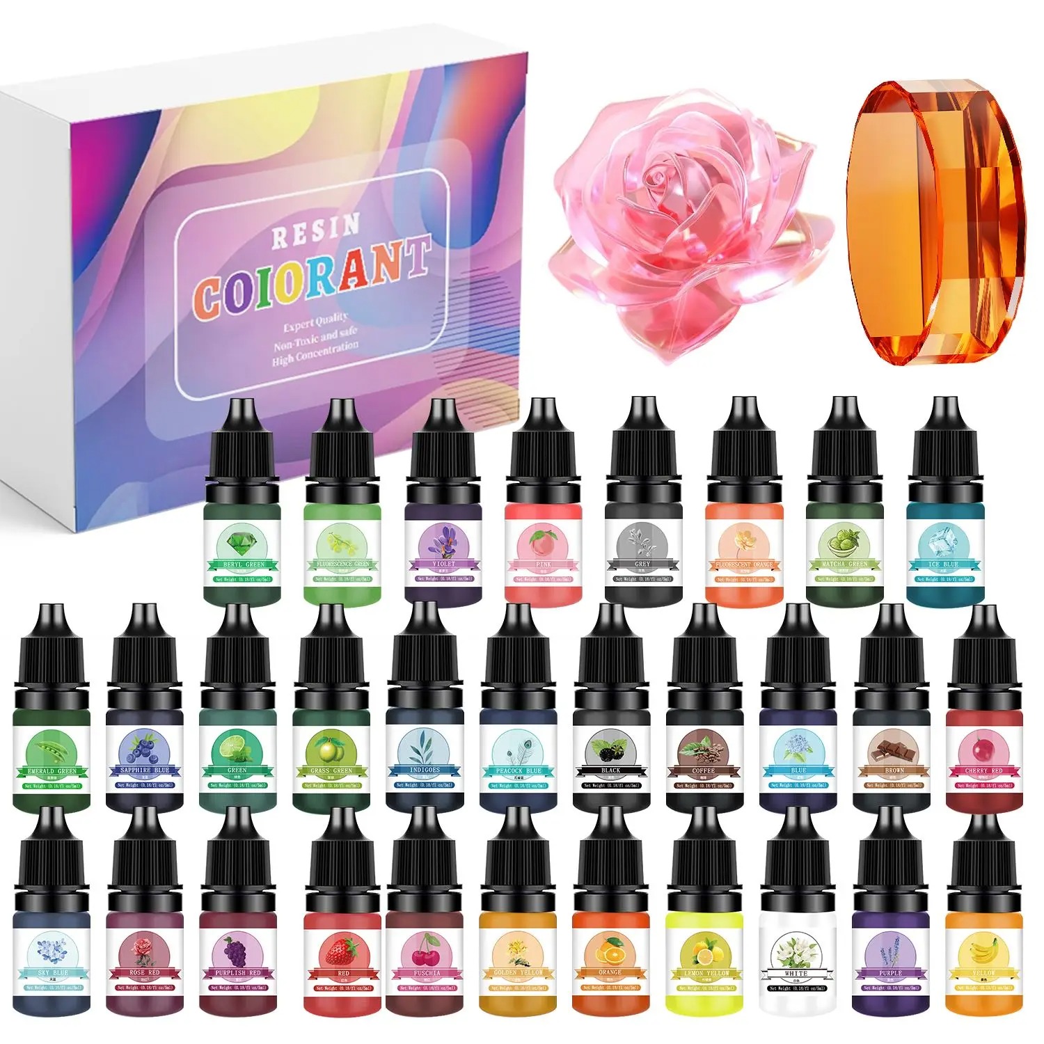 Resin Art Liquid - 30색상 5ml 에폭시 레진 색소 키트