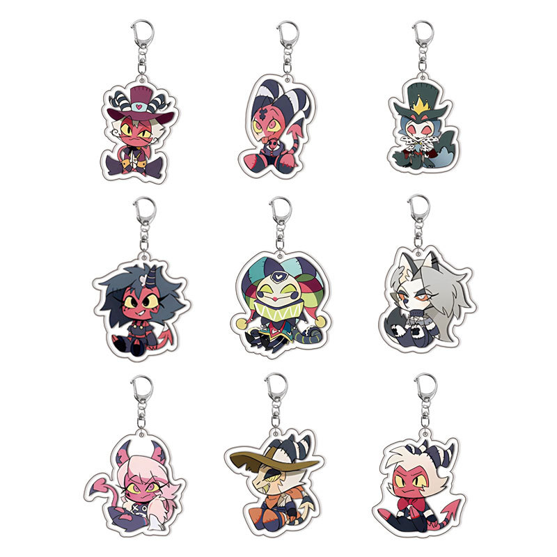 Resin Art Keychain - Hazbin Hotel 새로운 아크릴 인기 애니메이션
