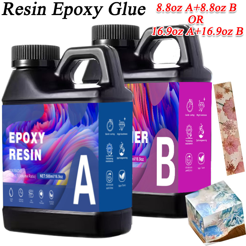 Resin Art And Jewelry - 17.6oz/33.8oz AB 레진 에폭시 접착제 UV