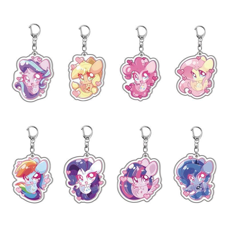 Resin Art Keychain - 마이 리틀 포니 애니메이션 아크릴 만화