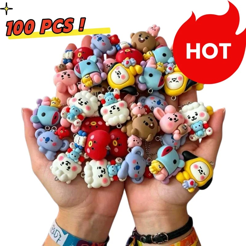 Resin Art Supplies - 7pcs BT21 수지 만화 참 DIY