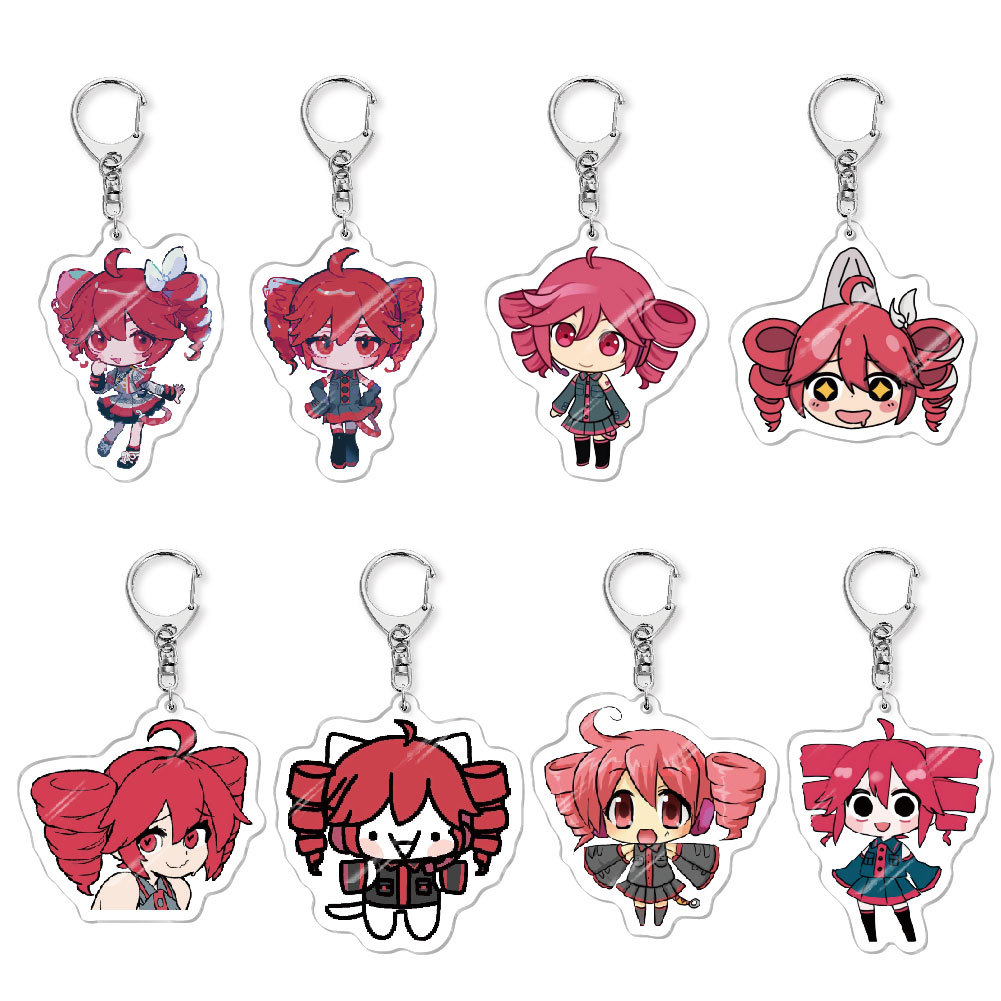 Resin Art Keychain - 카사네 테토 ‌ 플러시 애니메이션 키체인
