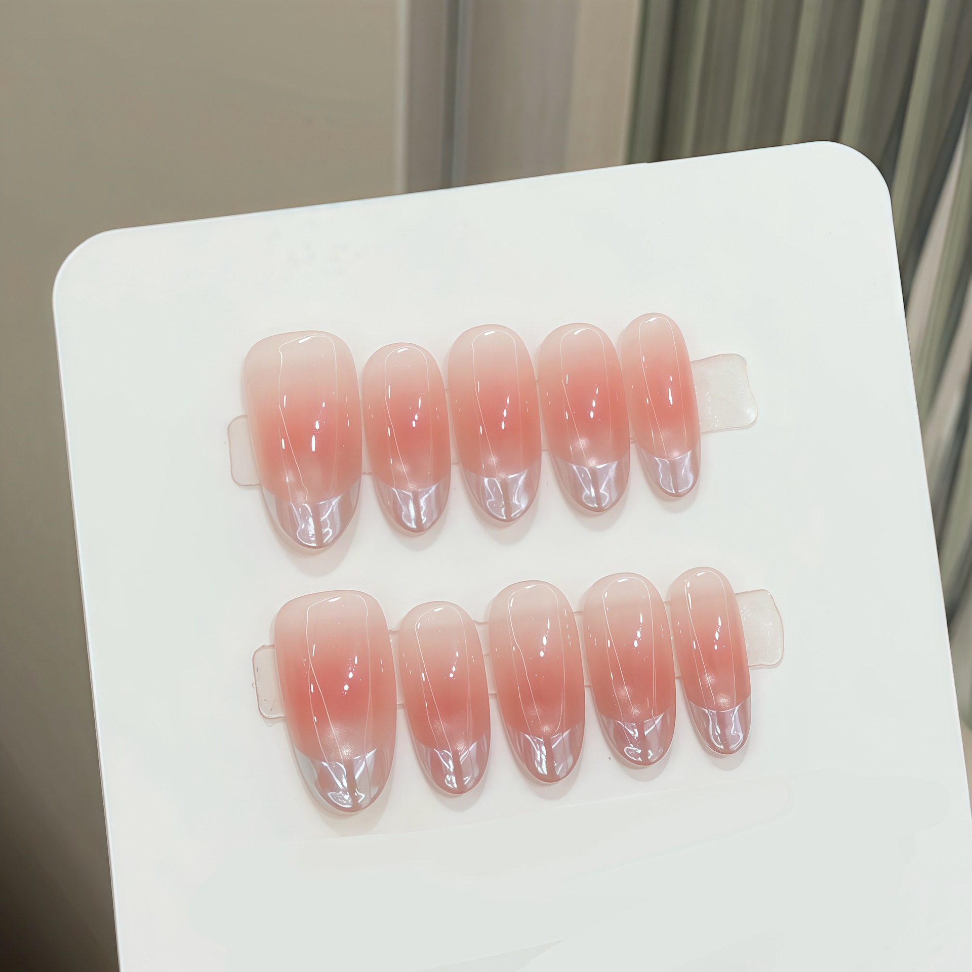 Resin Art Ideas - 10개입 순수 수제 타원형 네일 아트,