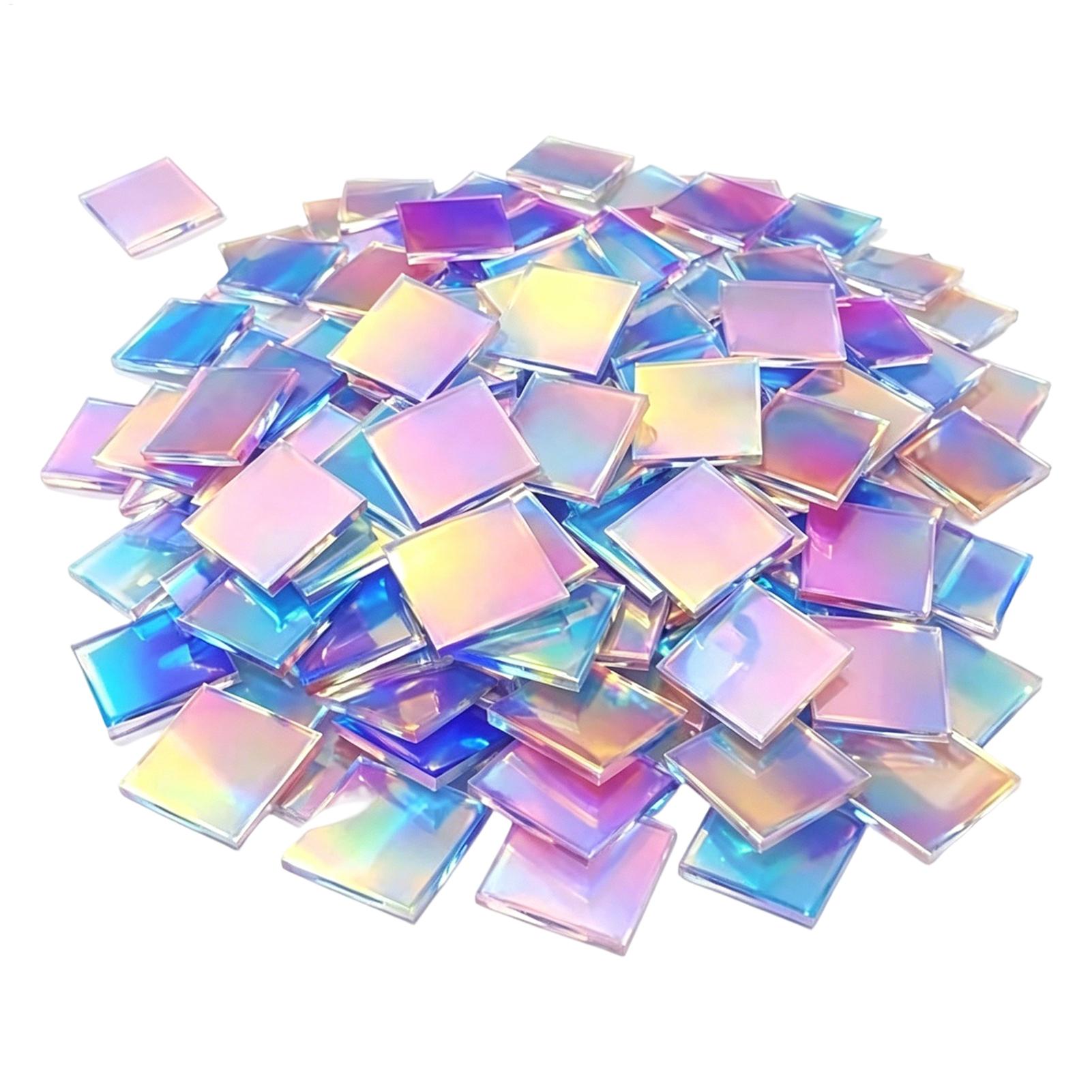 Resin Art And Jewelry - 미니 아크릴 시트 100개 무지개 홀로그램