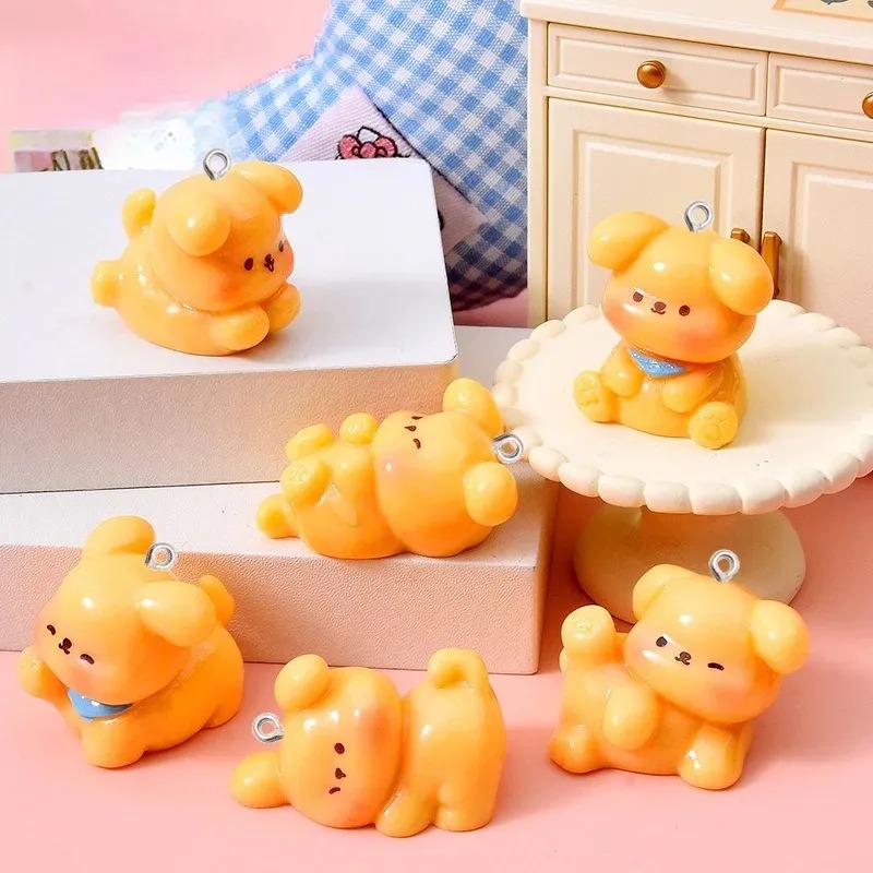 Resin Art Jewellery Kit - 10Pcs 귀여운 만화 개 아크릴 수지