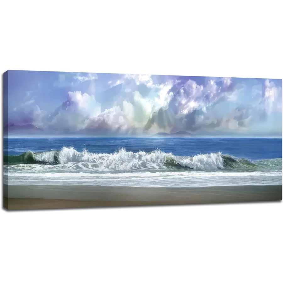 Resin Art Beach Theme - 푸른 바다 다이아몬드 자수 벽 예술