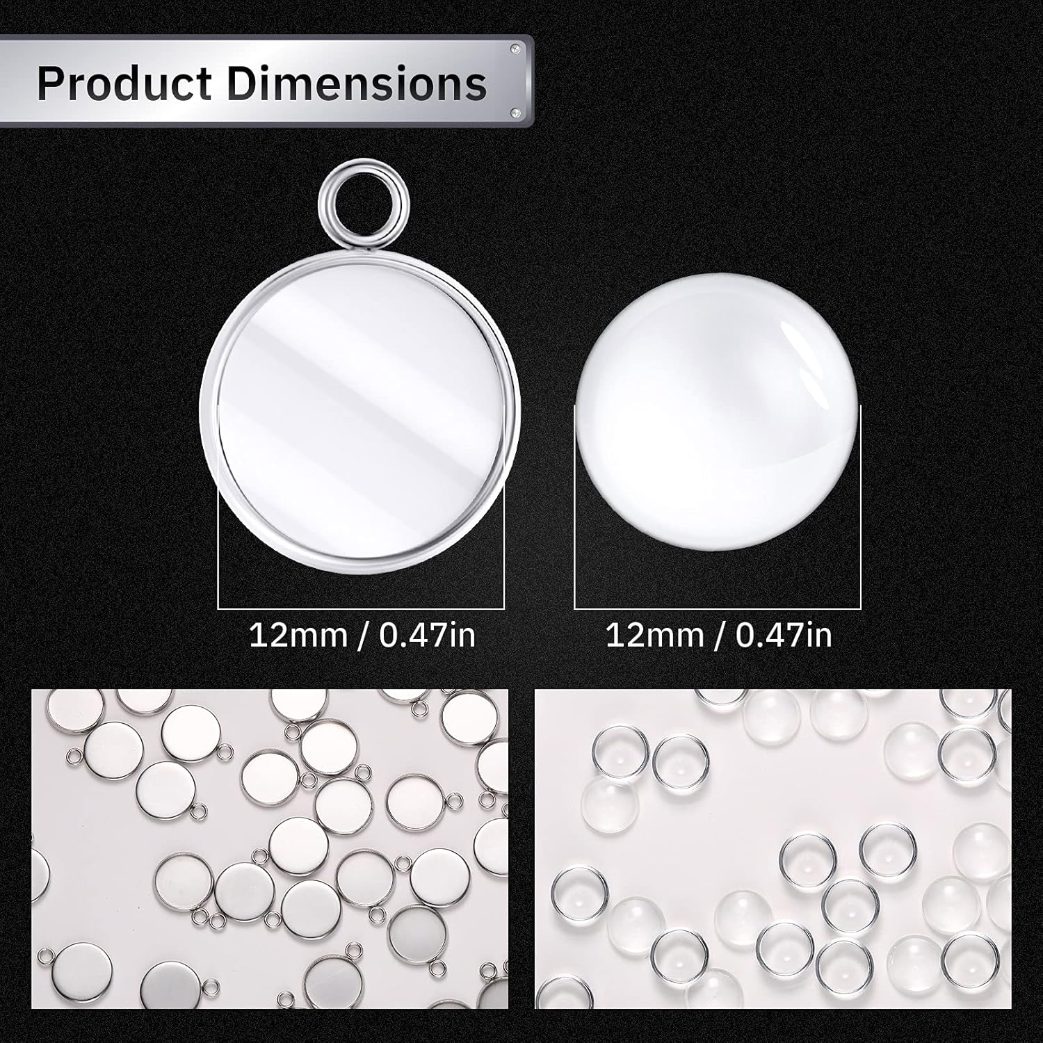 20개 스테인리스 스틸 원형 베젤 블랭크 펜던트 트레이 - Resin Art Keychain 리뷰 및 가격