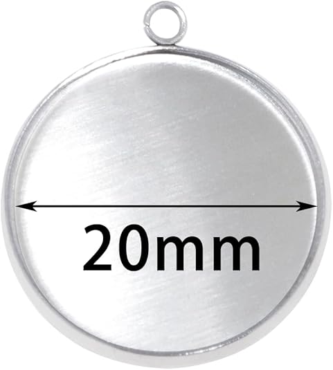 20개 스테인리스 스틸 원형 베젤 블랭크 펜던트 트레이 - Resin Art Keychain 리뷰 및 가격