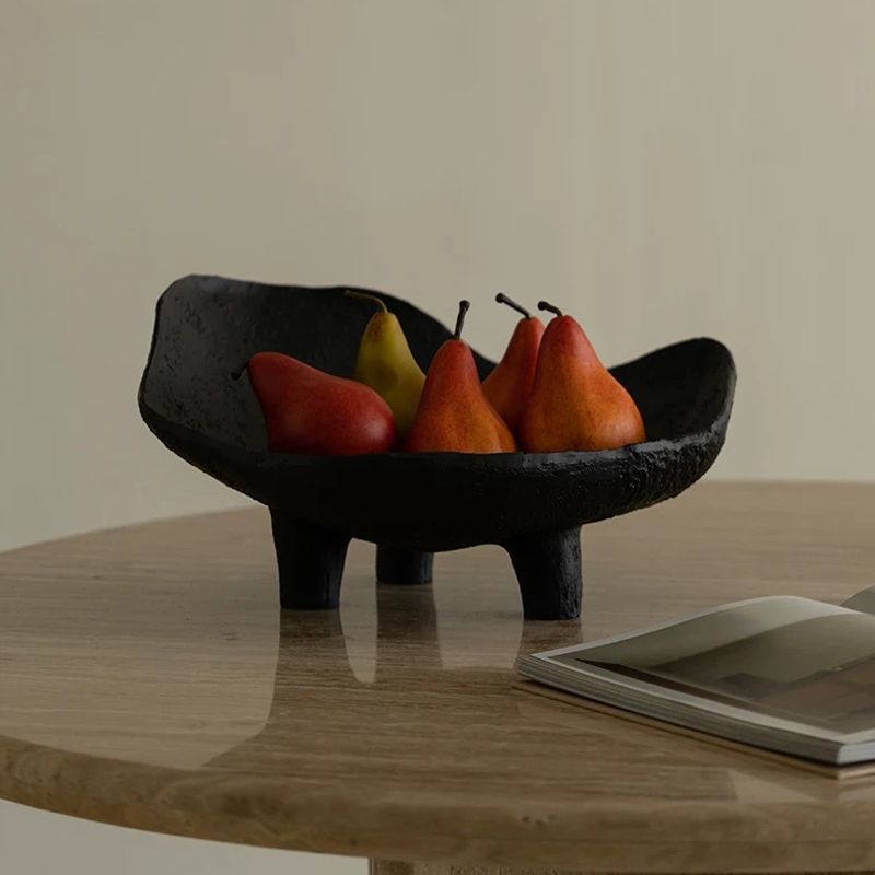 블랙 과일 접시 레진 수납 트레이 장식품 레트로 아트  - Resin Art Wooden Tray 리뷰 및 가격