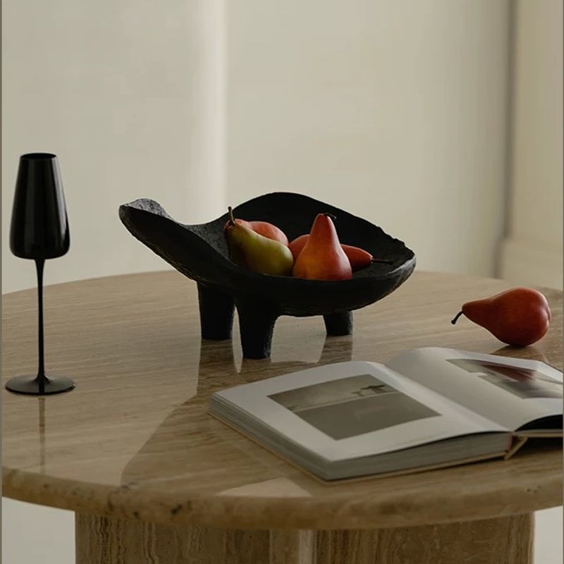 블랙 과일 접시 레진 수납 트레이 장식품 레트로 아트  - Resin Art Wooden Tray 리뷰 및 가격