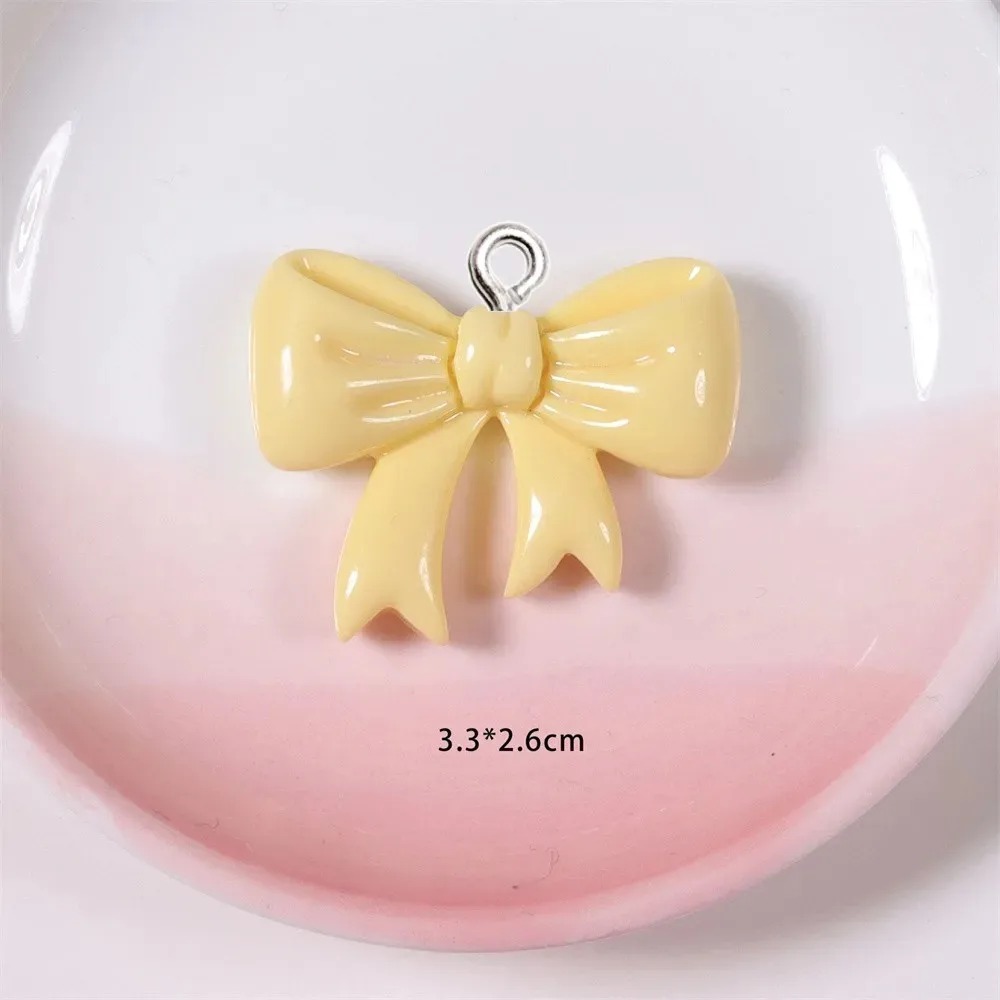 10 조각 캔디 컬러 보우 수지 참 수제 장식품 여성  - Resin Art Jewellery Kit 리뷰 및 가격