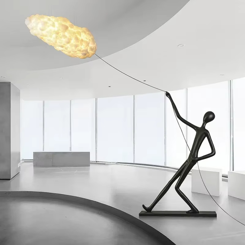캐릭터 조각 송진 LED 플로어 램프, 클라우드 아트  - Resin Art Floor Design 리뷰 및 가격