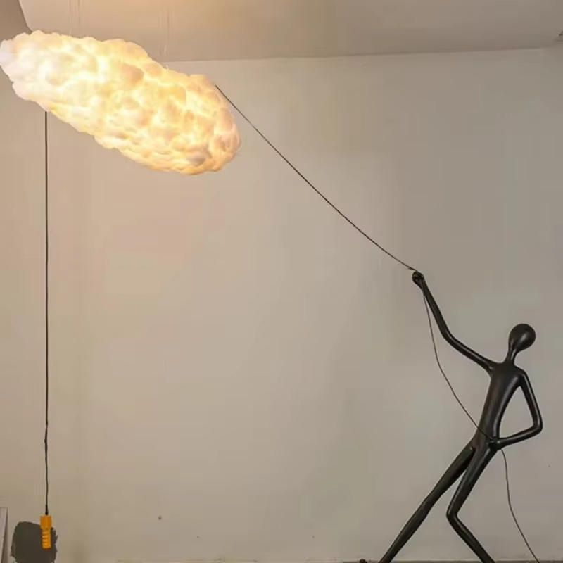 캐릭터 조각 송진 LED 플로어 램프, 클라우드 아트  - Resin Art Floor Design 리뷰 및 가격