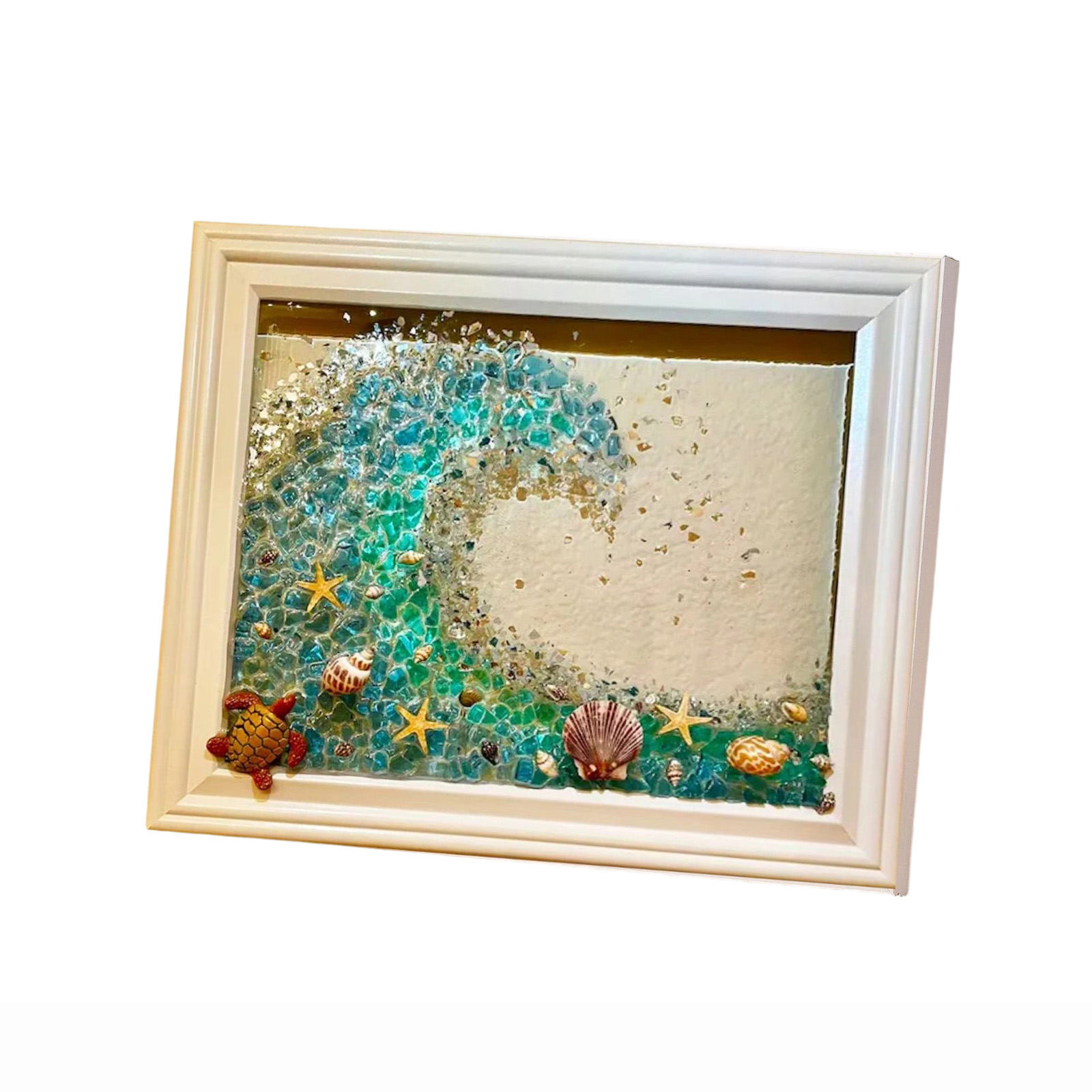 바다 유리 아트 키트 바다 유리 아트 프레임 DIY 바 - Resin Art Beach Theme 리뷰 및 가격