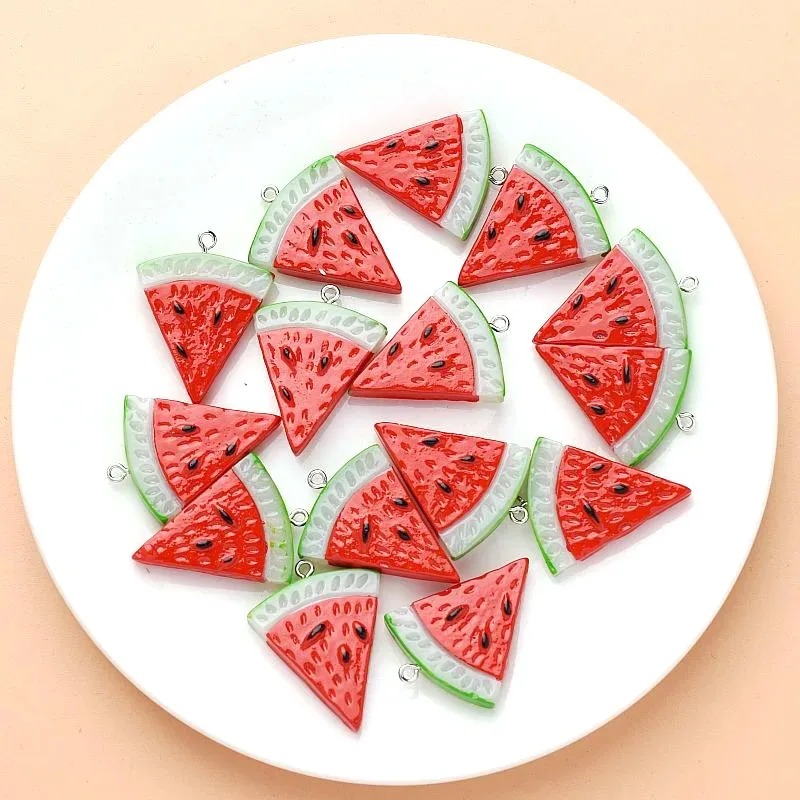 10Pcs 양면 삼각형 수박 수지 참 DIY 귀걸이 쥬 - Resin Art Jewellery Kit 리뷰 및 가격