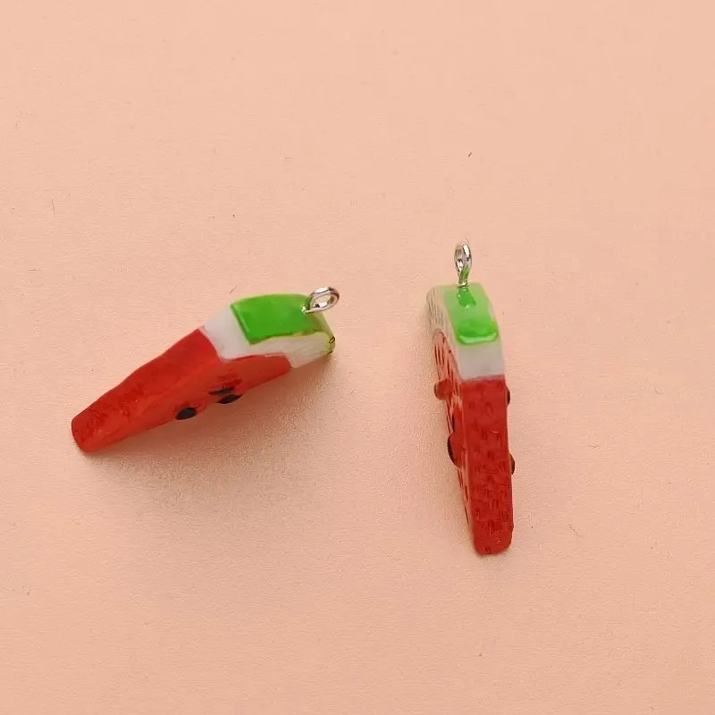 10Pcs 양면 삼각형 수박 수지 참 DIY 귀걸이 쥬 - Resin Art Jewellery Kit 리뷰 및 가격