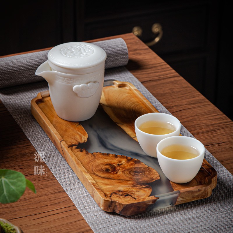 일본 선(禪) 스타일 투자 나무 잉크 아트 티 트레이, - Resin Art Wooden Tray 리뷰 및 가격