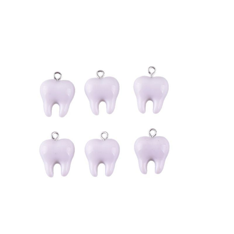 귀여운 흰색 치아 레진 펜던트 10개, 작은 치아 참  - Resin Art Jewellery Kit 리뷰 및 가격