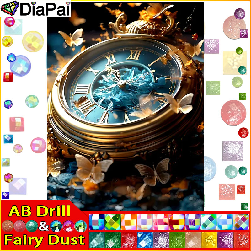 DiaPai 요정 먼지 AB 다이아몬드 페인팅 크로스  - Resin Art Clock 리뷰 및 가격