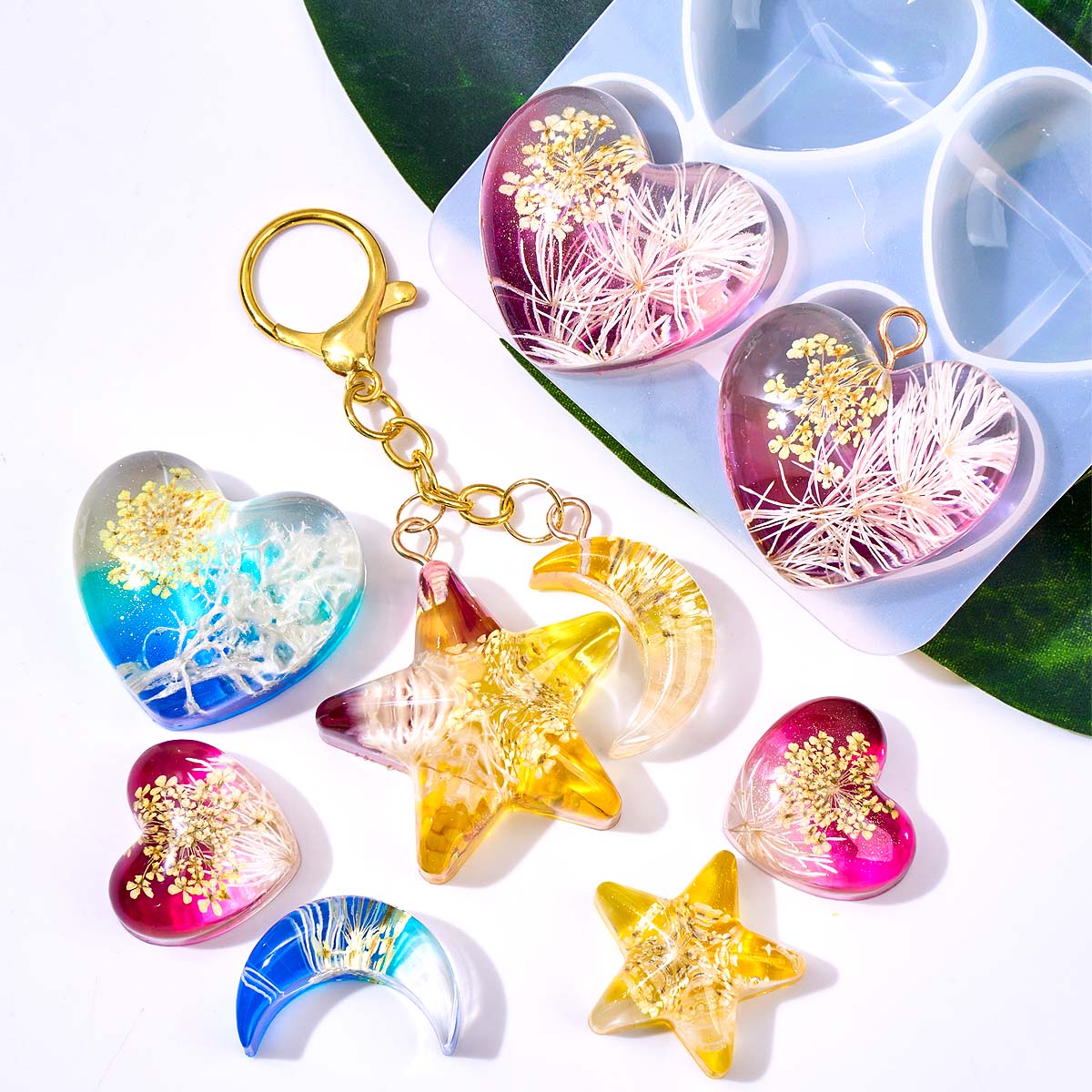 하트 스타 문 펜던트 실리콘 몰드 DIY 에폭시 레진  - Resin Art Liquid 리뷰 및 가격