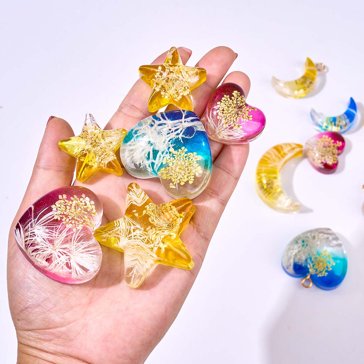 하트 스타 문 펜던트 실리콘 몰드 DIY 에폭시 레진  - Resin Art Liquid 리뷰 및 가격