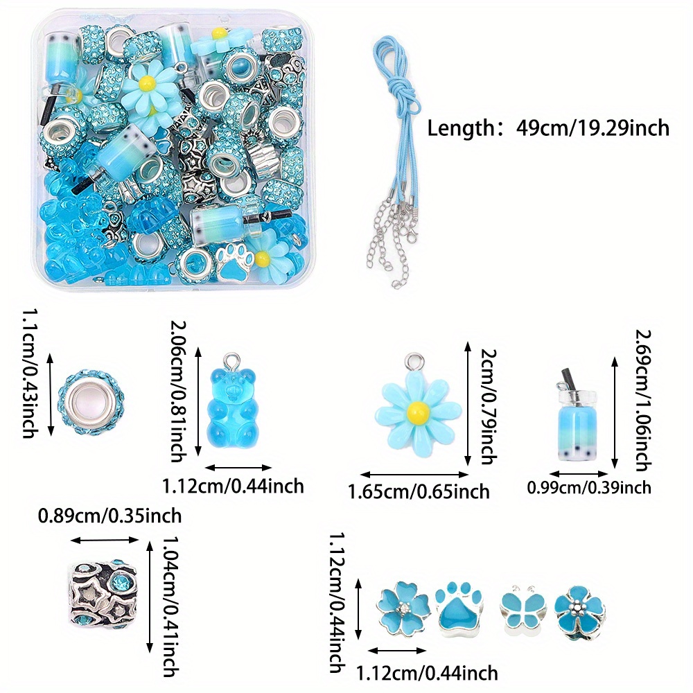 62pcs 혼합 색상 유럽 대형 구멍 구슬 쥬얼리 만들 - Resin Art Beach Theme 리뷰 및 가격