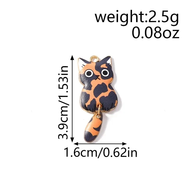 10Pcs 16×39mm 귀여운 만화 고양이 수지 참  - Resin Art Supplies 리뷰 및 가격