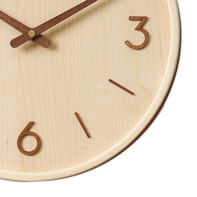 현대 나무 침묵 예술 벽시계 간단한 나뭇결 침실 시계  - Resin Art Clock 리뷰 및 가격