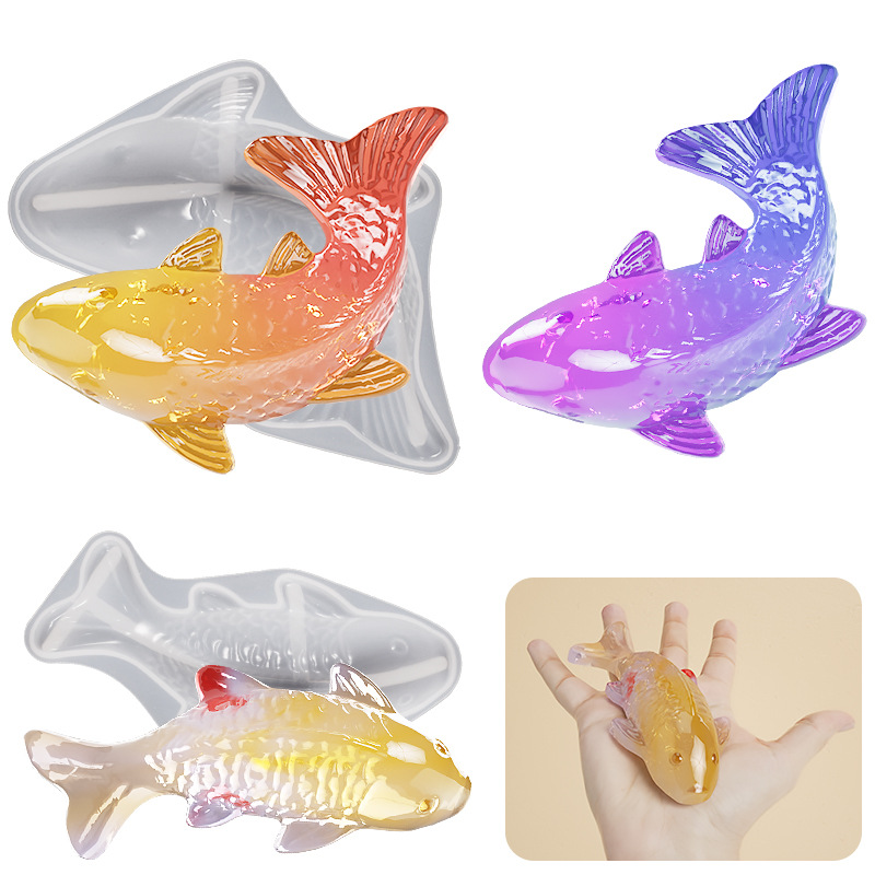 3D 잉어 모양 에폭시 수지 몰드 바다 동물 잉어 문어 - Silicone Mold Ocean 리뷰 및 가격