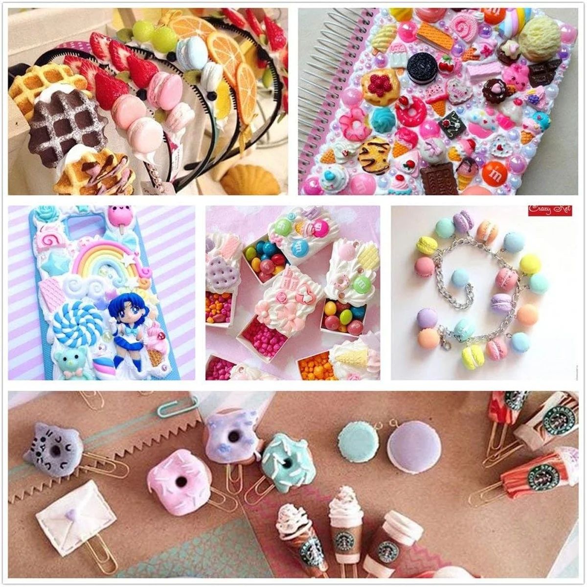 30pcs 무작위 캔디 점액 매력 귀여운 세트 혼합 수 - Resin Art Supplies 리뷰 및 가격