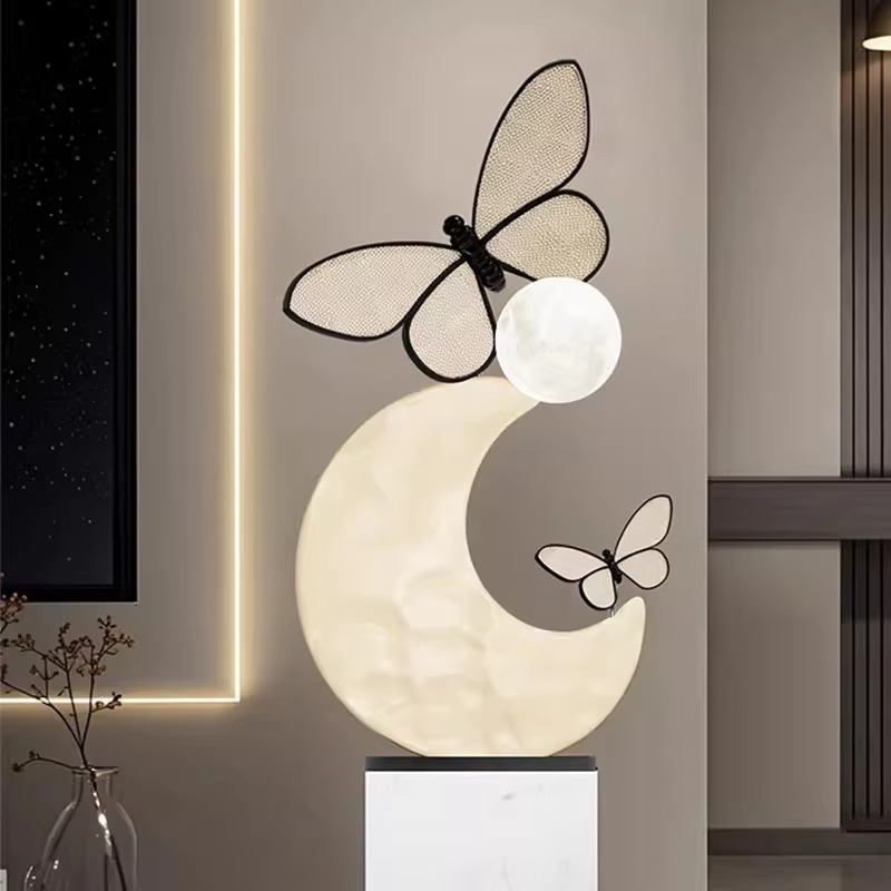 모던 럭셔리 레진 나비 조각 플로어 램프 아트 데코 디 - Resin Art Floor Design 리뷰 및 가격