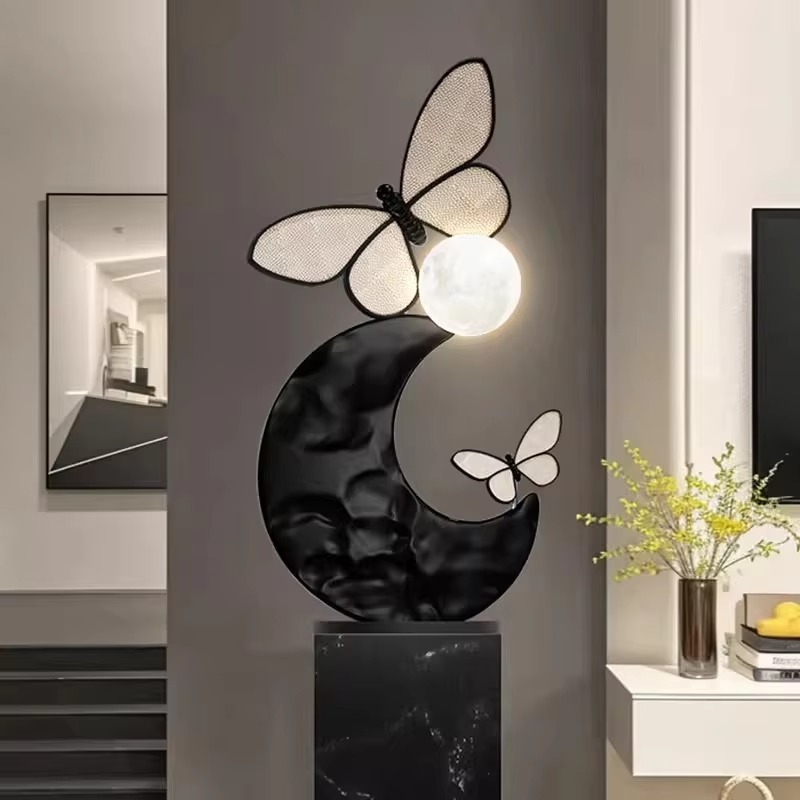 모던 럭셔리 레진 나비 조각 플로어 램프 아트 데코 디 - Resin Art Floor Design 리뷰 및 가격