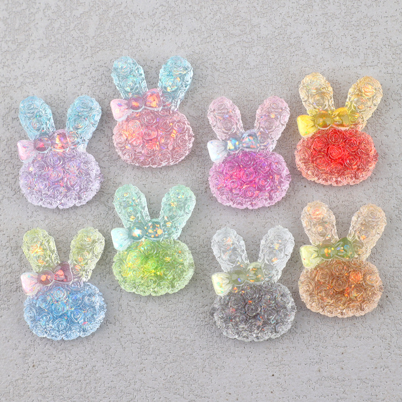 5PCS 18*25mm 빛나는 그라데이션 토끼 수지 카 - Resin Art Supplies 리뷰 및 가격