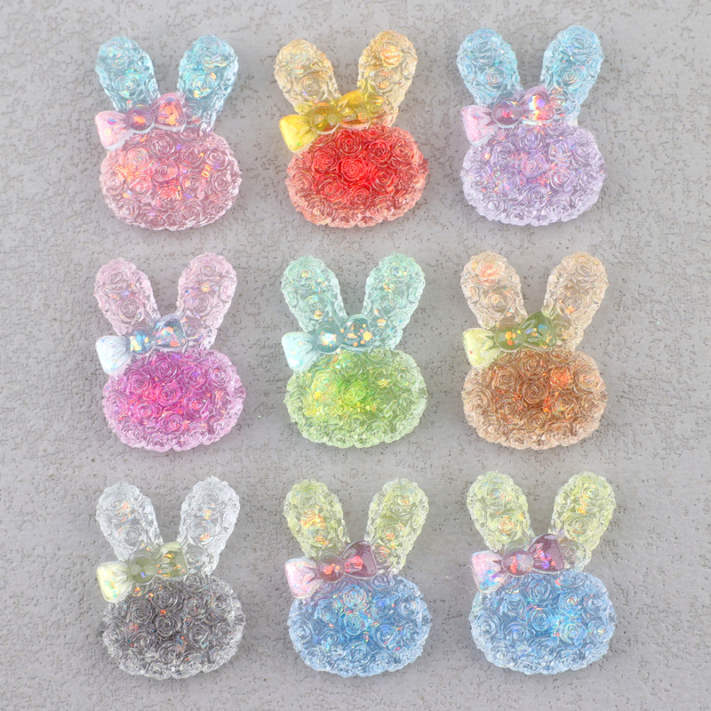 5PCS 18*25mm 빛나는 그라데이션 토끼 수지 카 - Resin Art Supplies 리뷰 및 가격