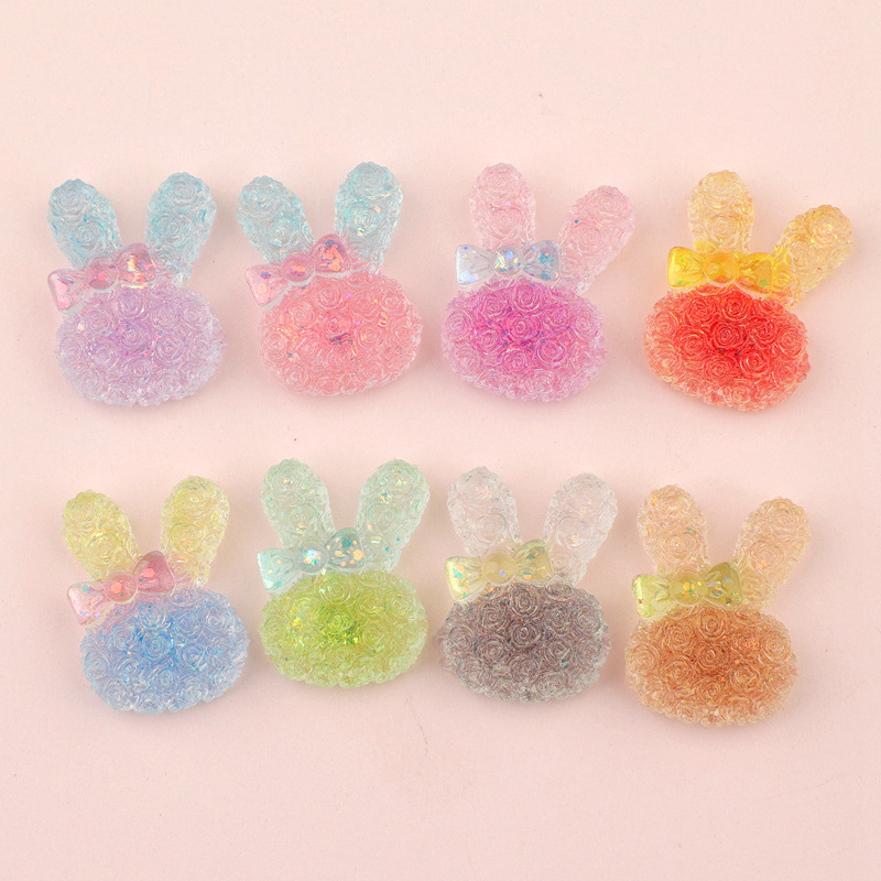 5PCS 18*25mm 빛나는 그라데이션 토끼 수지 카 - Resin Art Supplies 리뷰 및 가격