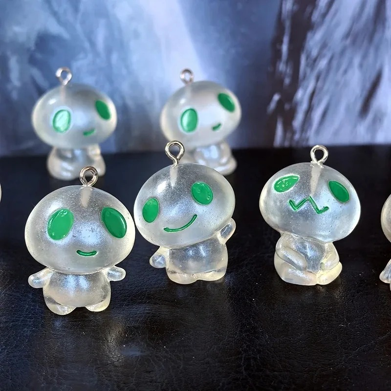 7개 야광 외계인 레진 참, 야광 만화 외계인 펜던트  - Resin Art Keychain 리뷰 및 가격