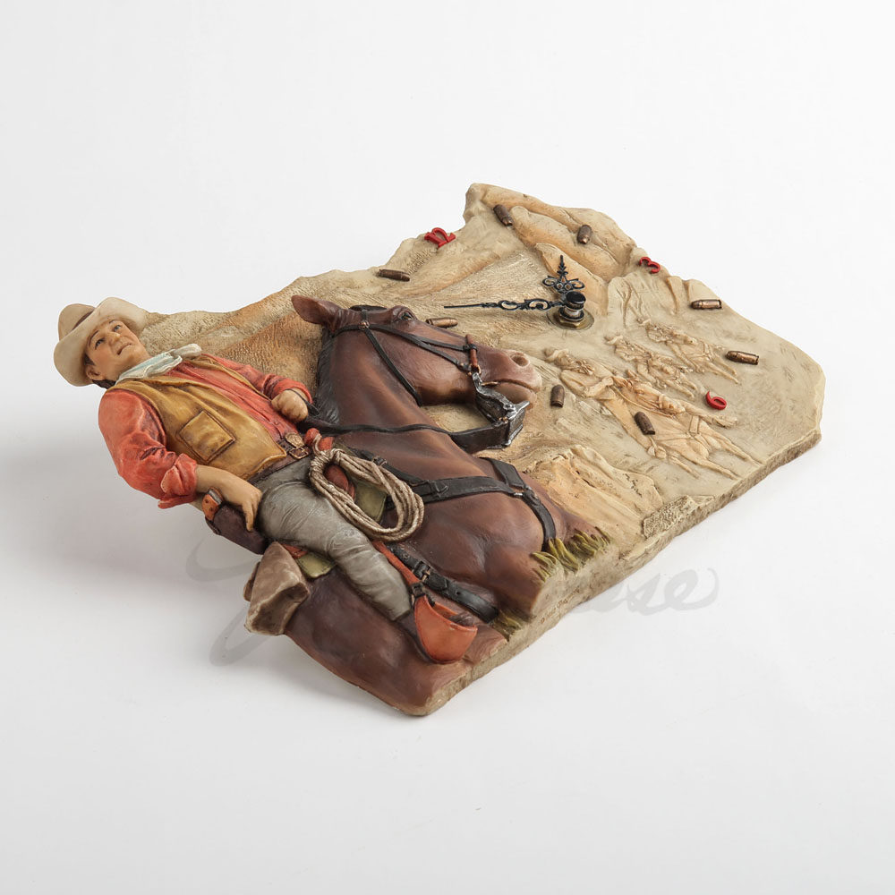 빈티지 웨스턴 카우보이 말 릴리프 벽시계 미국 컨트리  - Resin Art Clock 리뷰 및 가격