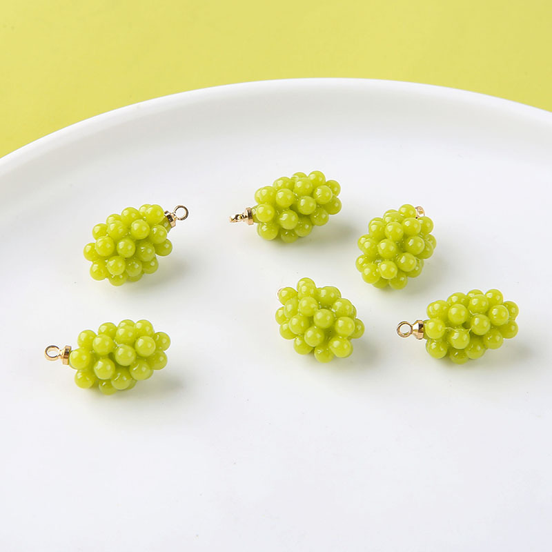 6개의 귀여운 작은 포도 모양 레진 참, 입체 과일 펜 - Resin Art Keychain 리뷰 및 가격