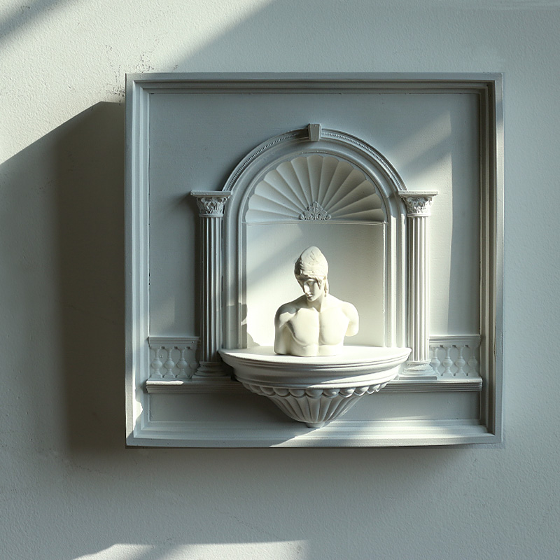 ‌ 프랑스 빈티지 벽 장식, 석고 벽 조각, 무소음 벽 - Resin Art Clock 리뷰 및 가격