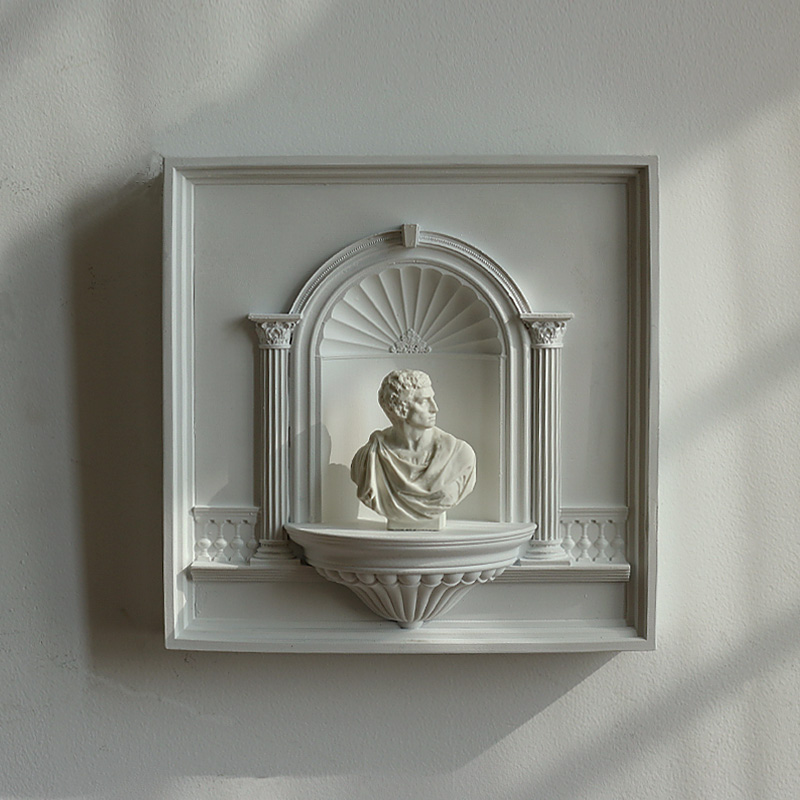 ‌ 프랑스 빈티지 벽 장식, 석고 벽 조각, 무소음 벽 - Resin Art Clock 리뷰 및 가격
