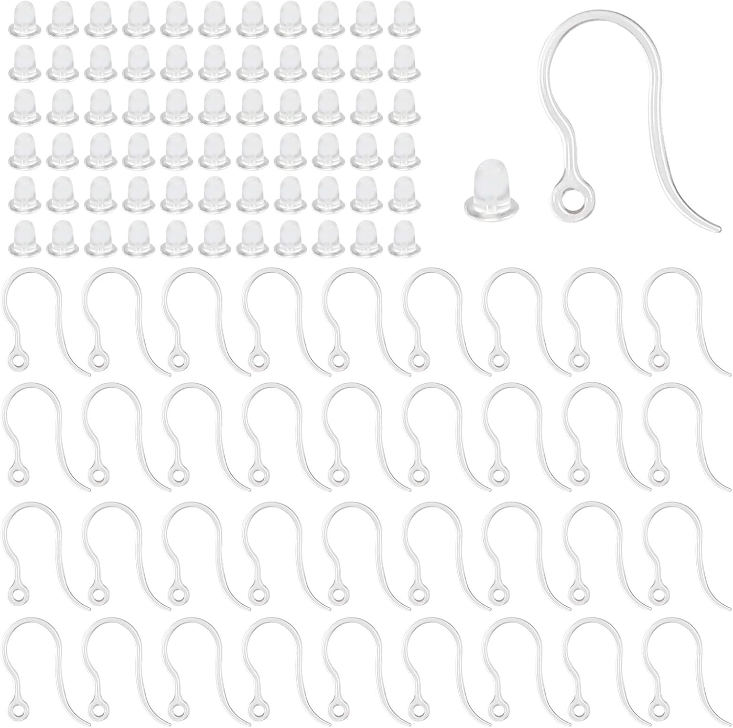 40개 투명 플라스틱 귀걸이 훅 이어 와이어 루프 포함 - Resin Art Jewellery Kit 리뷰 및 가격