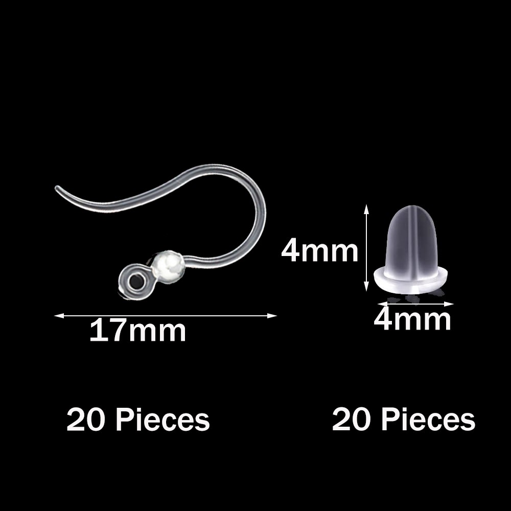 40개 투명 플라스틱 귀걸이 훅 이어 와이어 루프 포함 - Resin Art Jewellery Kit 리뷰 및 가격