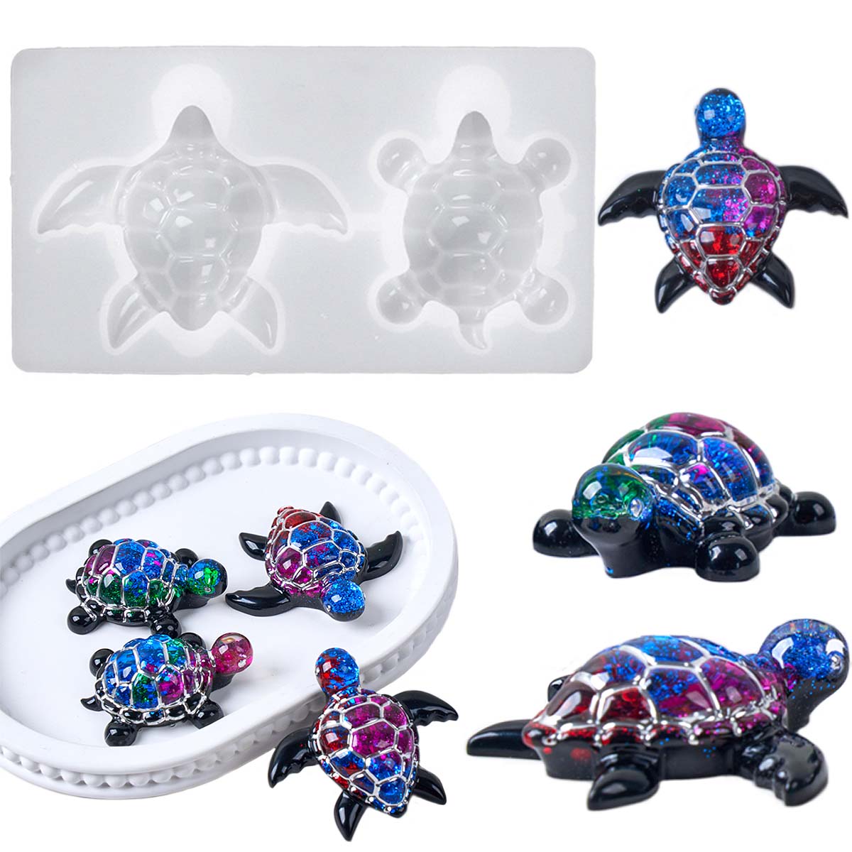 3D 바다거북 열쇠고리 실리콘 몰드 DIY 해양 테마  - Resin Art Liquid 리뷰 및 가격