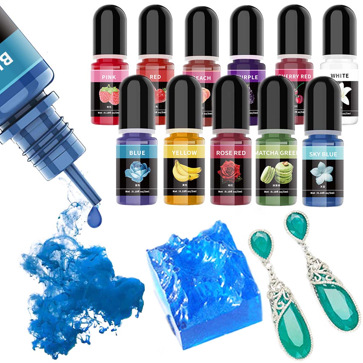 5ml/병 에폭시 수지 안료 액체 착색제 염료 UV A - Resin Art And Jewelry 리뷰 및 가격