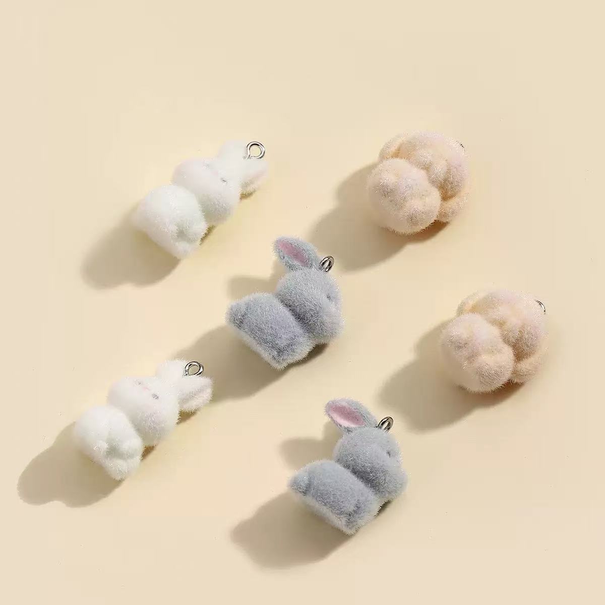 10개 플로킹 작은 토끼 레진 참 동물 펜던트 DIY  - Resin Art Jewellery Kit 리뷰 및 가격
