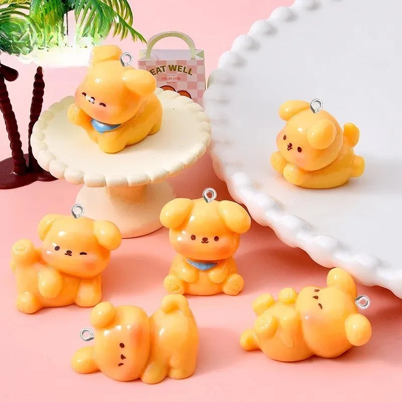 10Pcs 귀여운 만화 개 아크릴 수지 매력 미니 펜던 - Resin Art Jewellery Kit 리뷰 및 가격