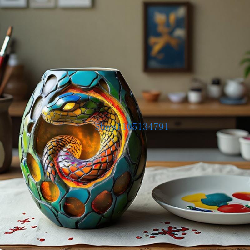 98km 크리 에이 티브 뱀 패턴 실리콘 화분 금형 화 - Resin Art Ideas 리뷰 및 가격